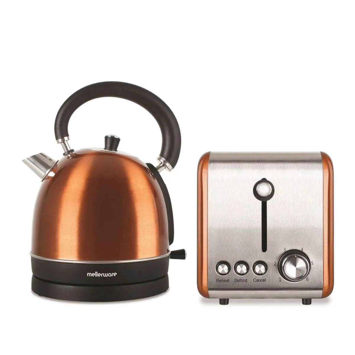 2 Piece Stainless Steel Kettle And Toaster Set