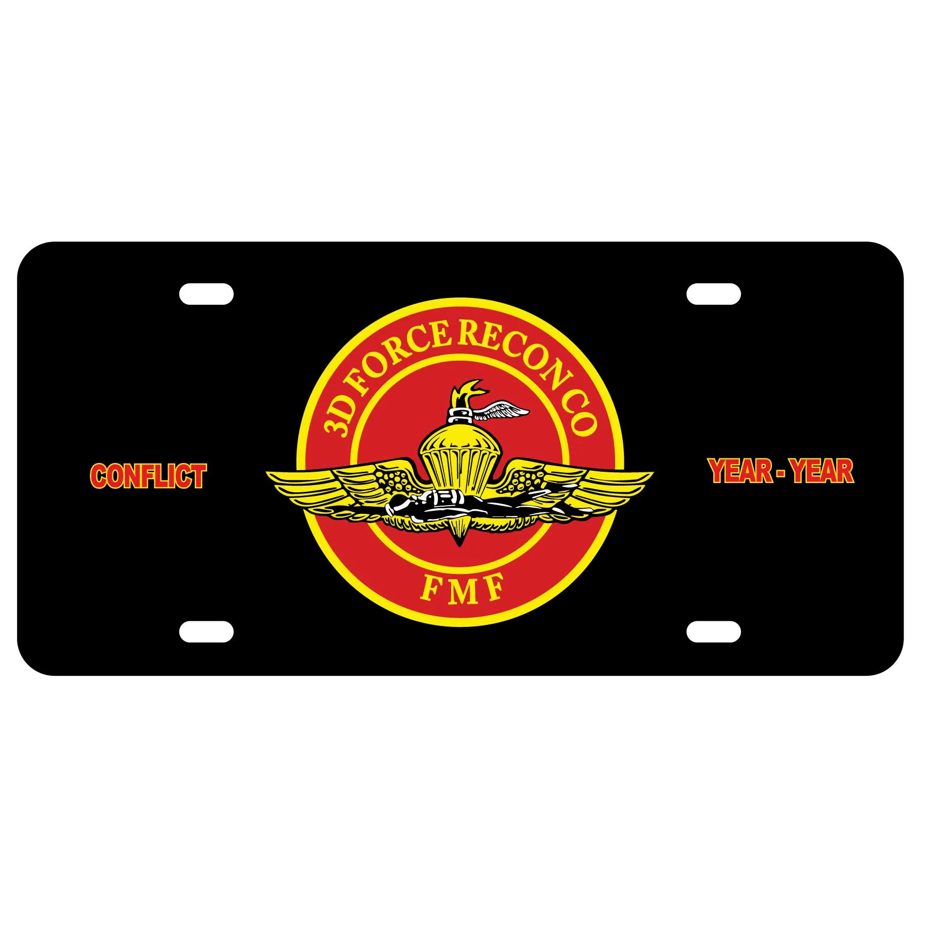 3rd Force Recon FMF License Plate