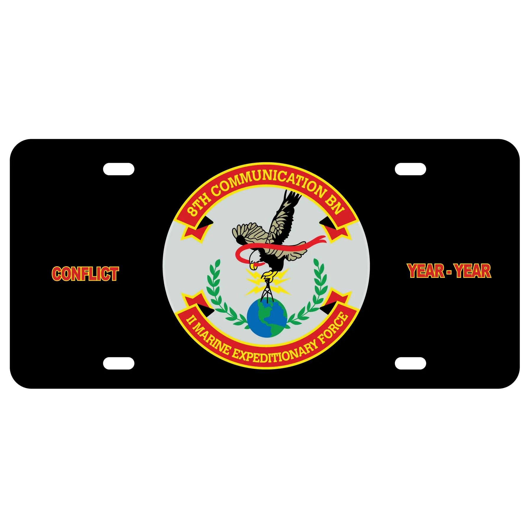 8th Communication Battalion License Plate