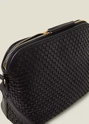 Accessorize Leather Woven Cross-Body Bag | Kaleidoscope