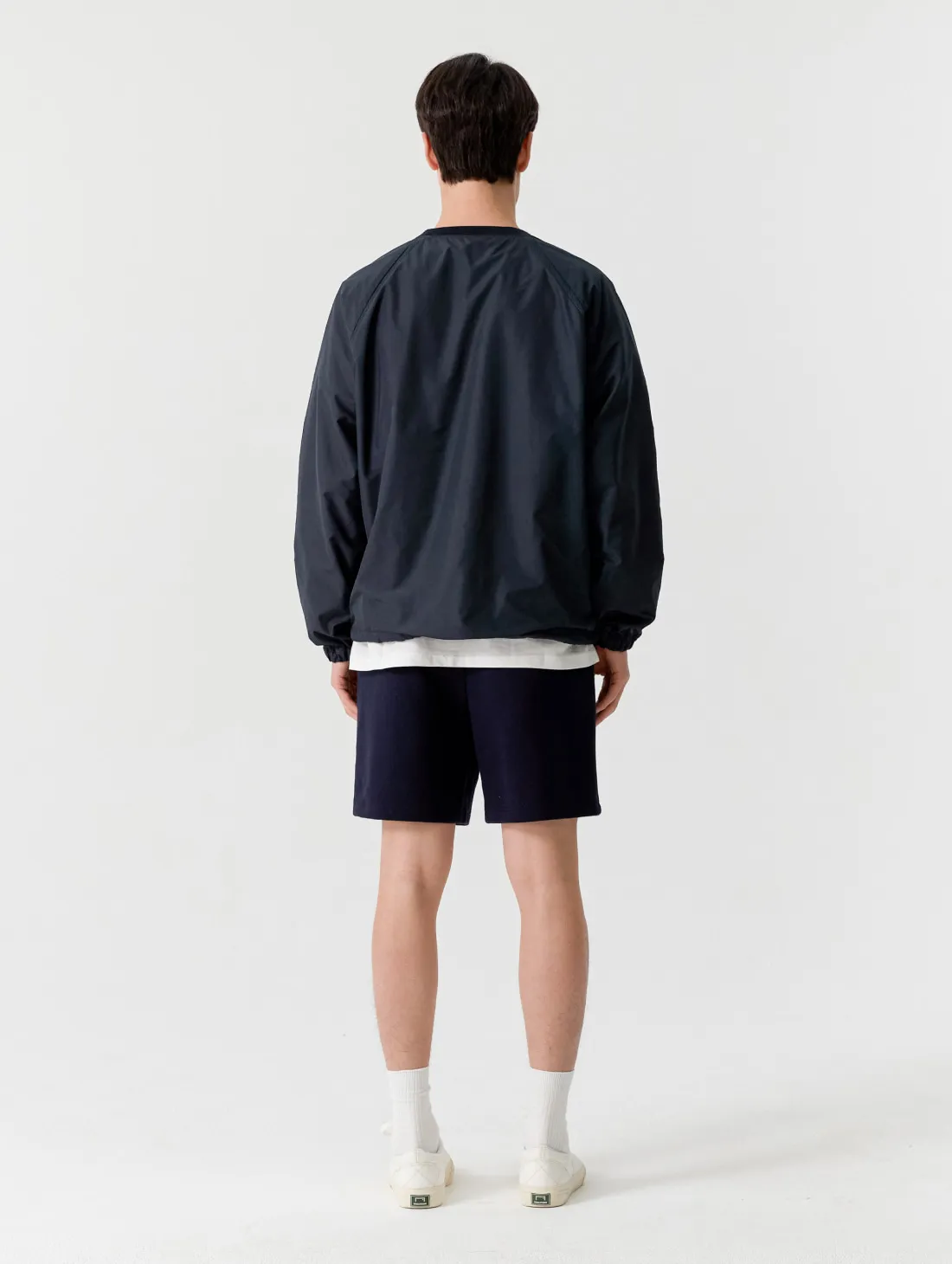 AIR THROUGH MESH LINED WIND PULLOVER-NAVY