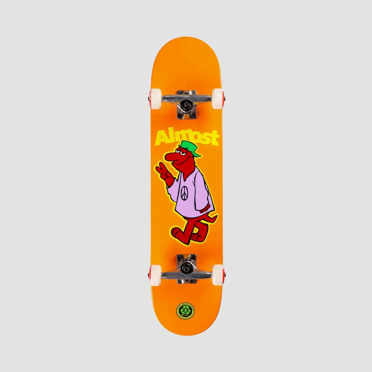 Almost Peace Out FP Skateboard Orange - 7.875