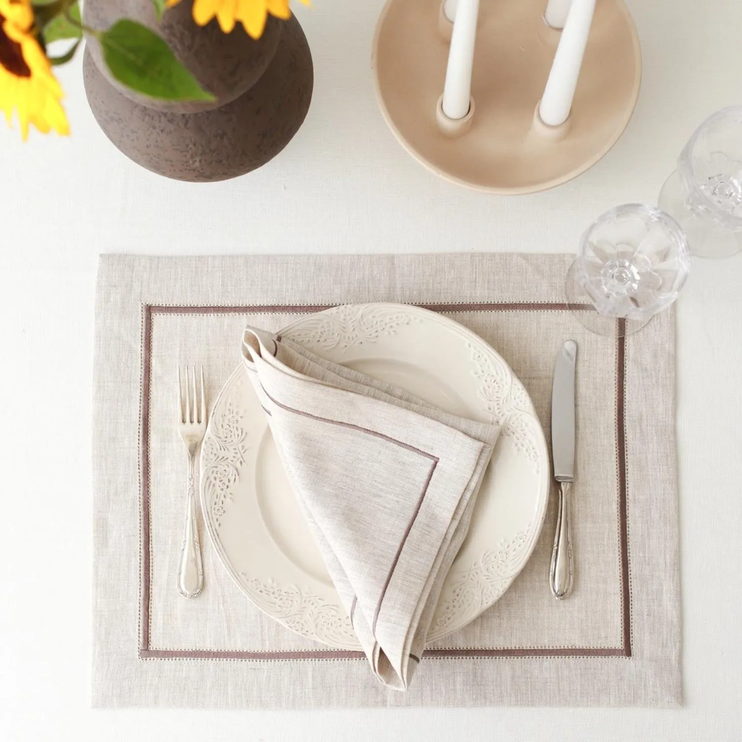 Antique Linen Napkins (Set of 2)