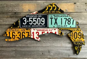 Arkansas Antique Trout License Plate Art