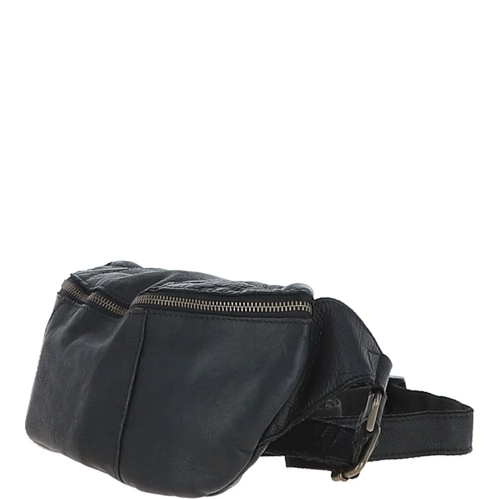 Ashwood  Leather Bum Bag Black: ERWIN