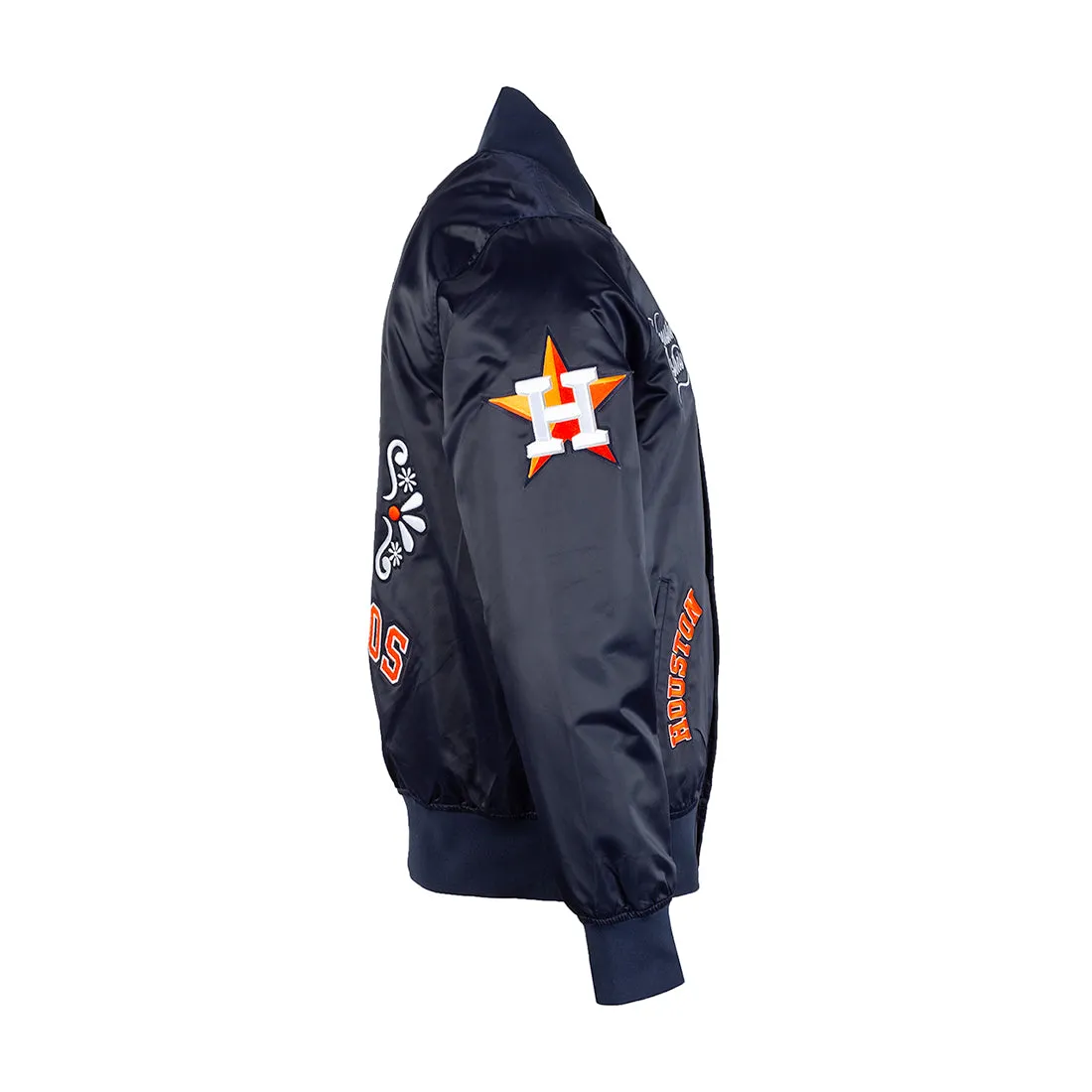 Astros Sugar Skull Satin Jacket -Mens