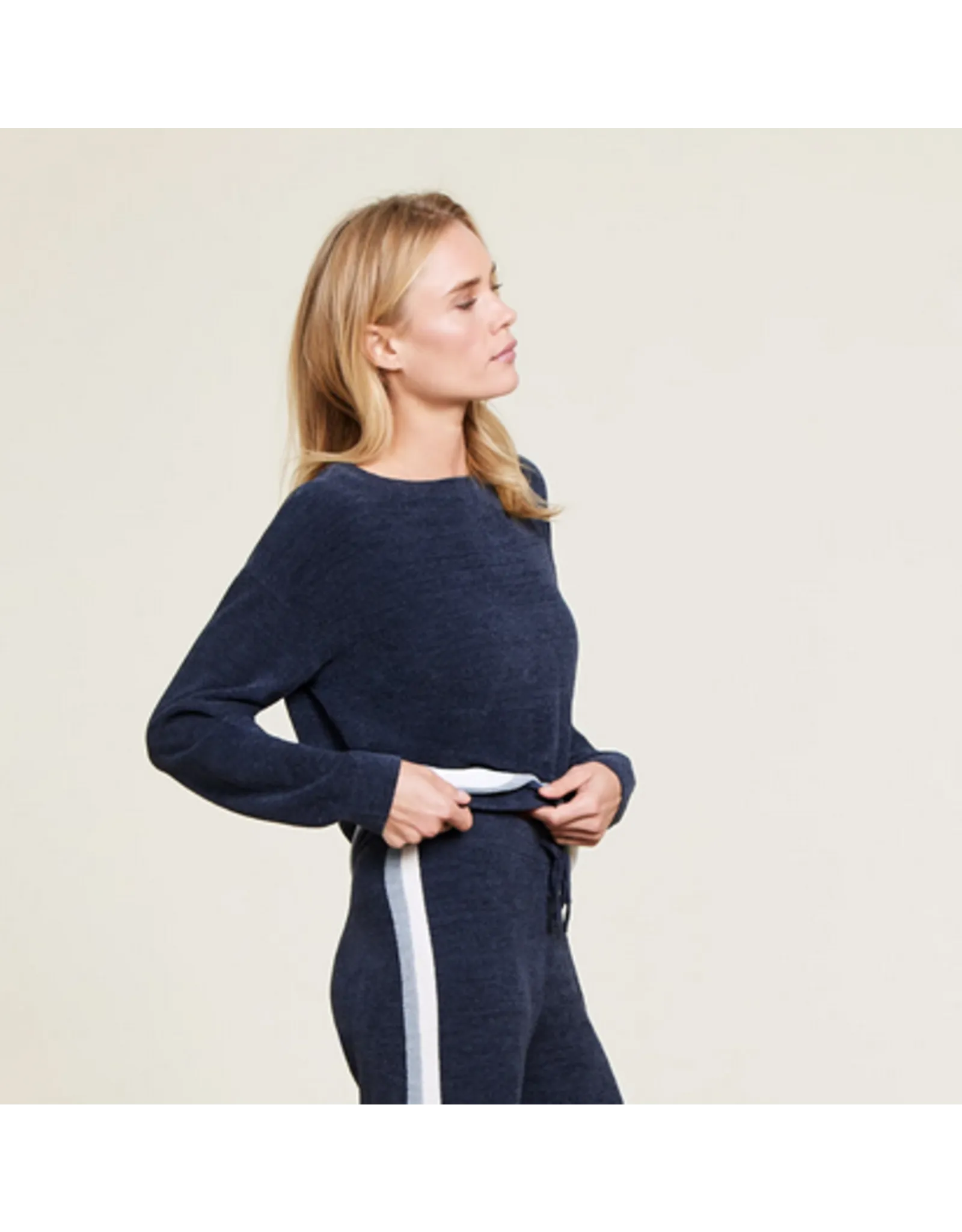 Barefoot Dreams CCUL Indigo Multi Stripe Pullover