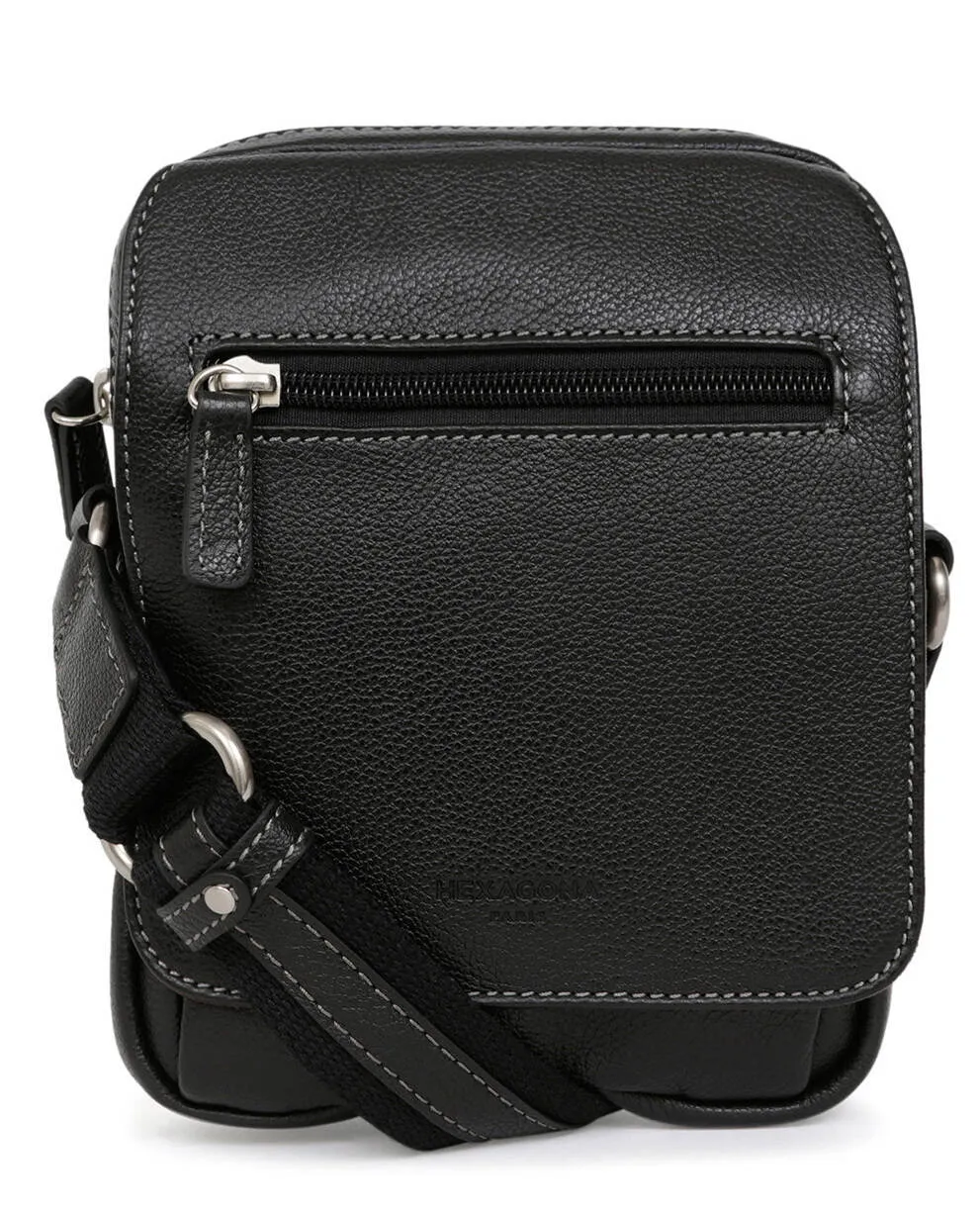 Black cowhide leather bag 463993