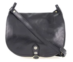 Black cowhide leather bag tonia