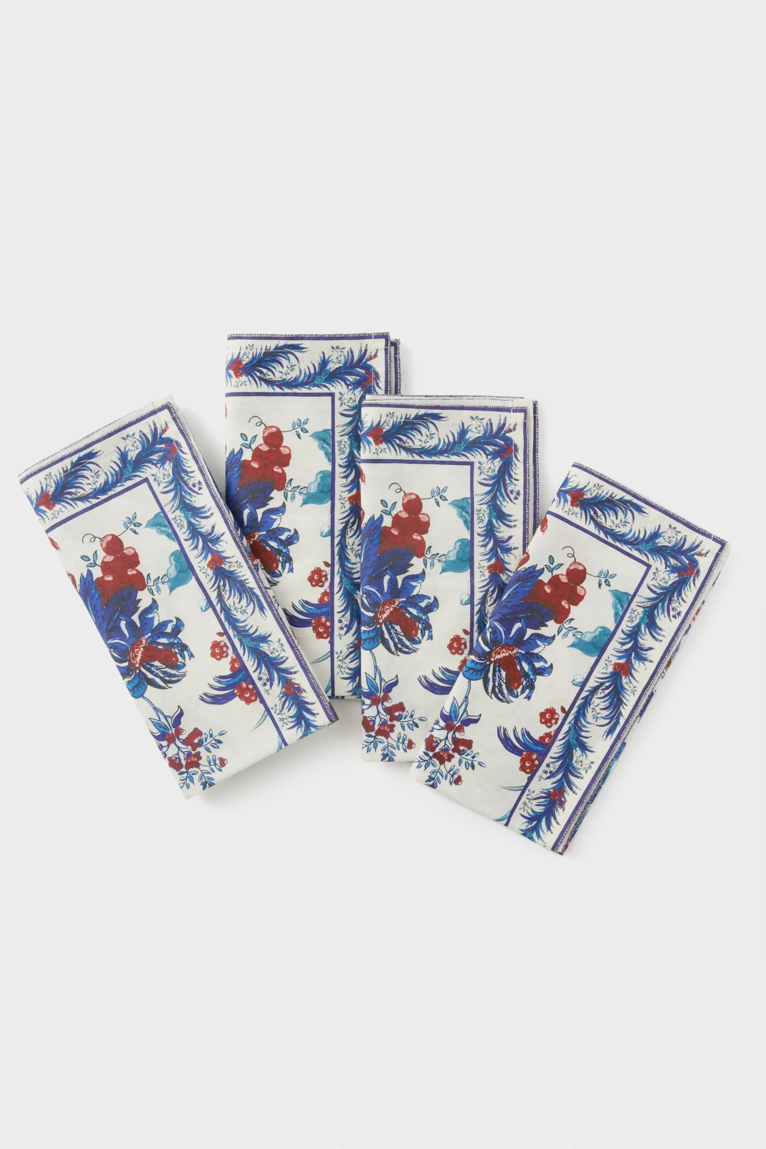 Blooming Sapphire Printed Napkins Set of 4