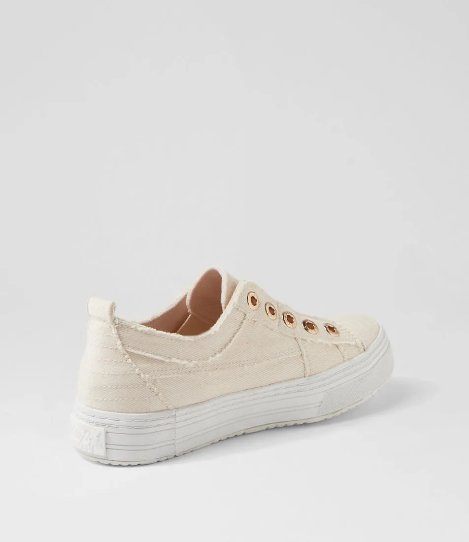 BLOWFISH Superplay White Canvas Sneakers