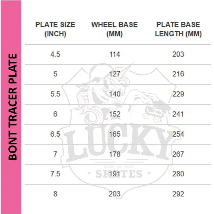 Bont Tracer Black Plate