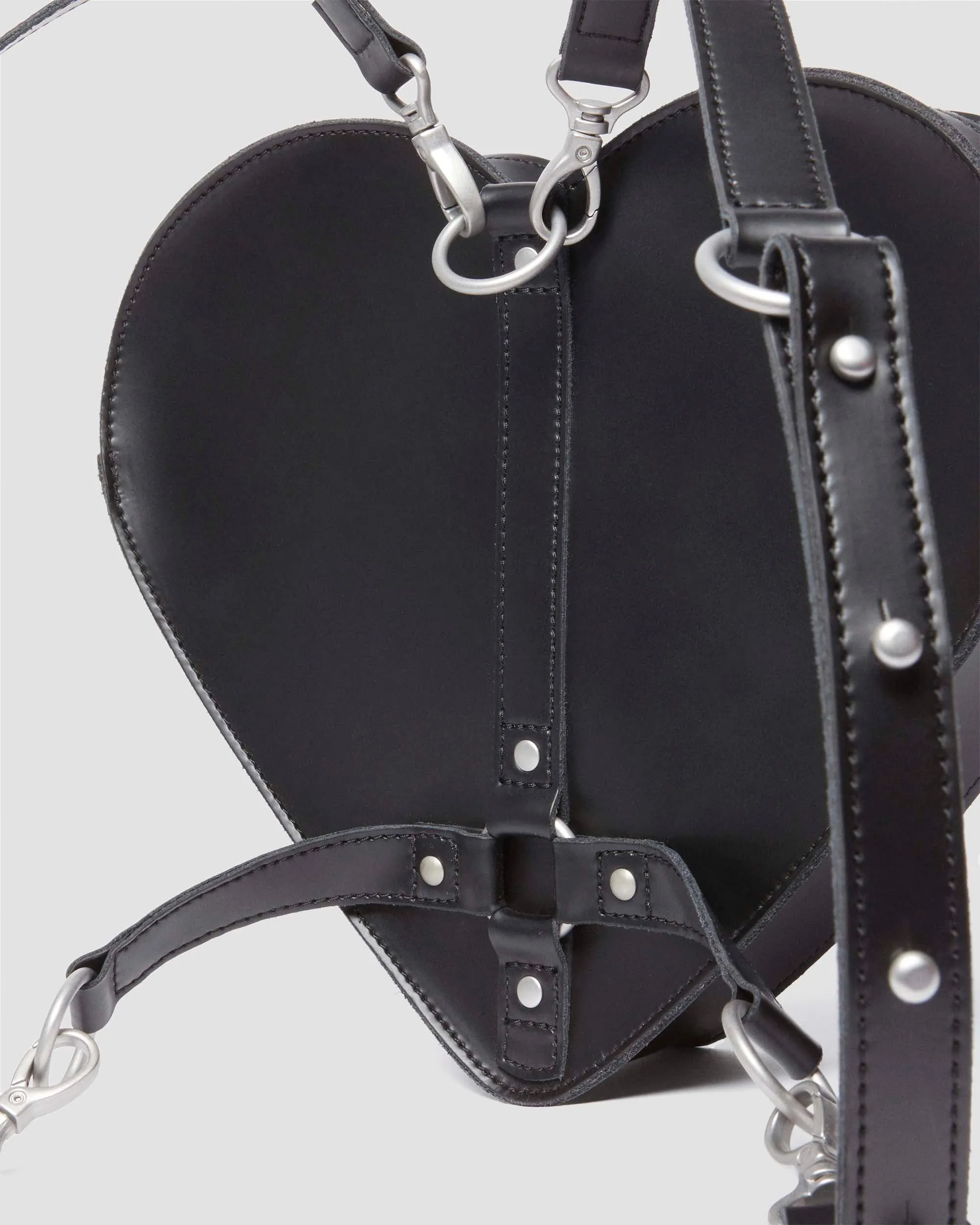 Brush Off Leather Heart Shaped Bag