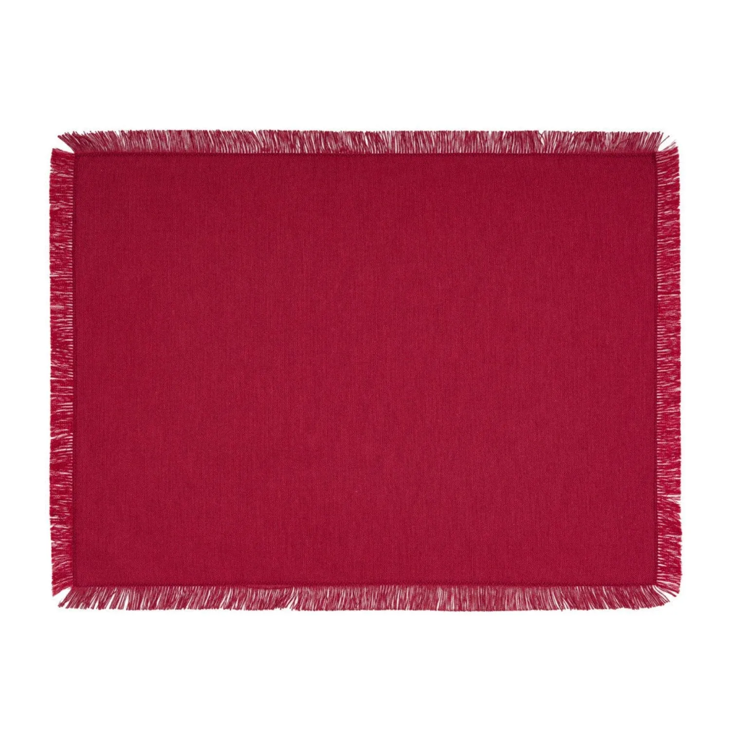 Burgundy Cotton Placemats (Set of 2)