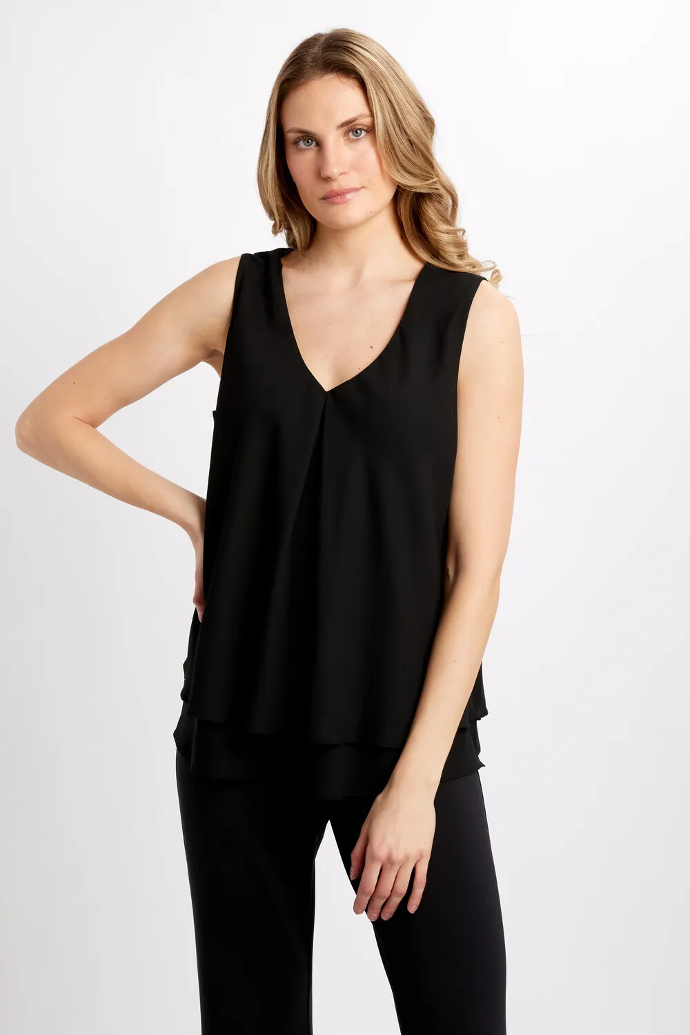 Casual Sleeveless V-neck Pullover Style 61175