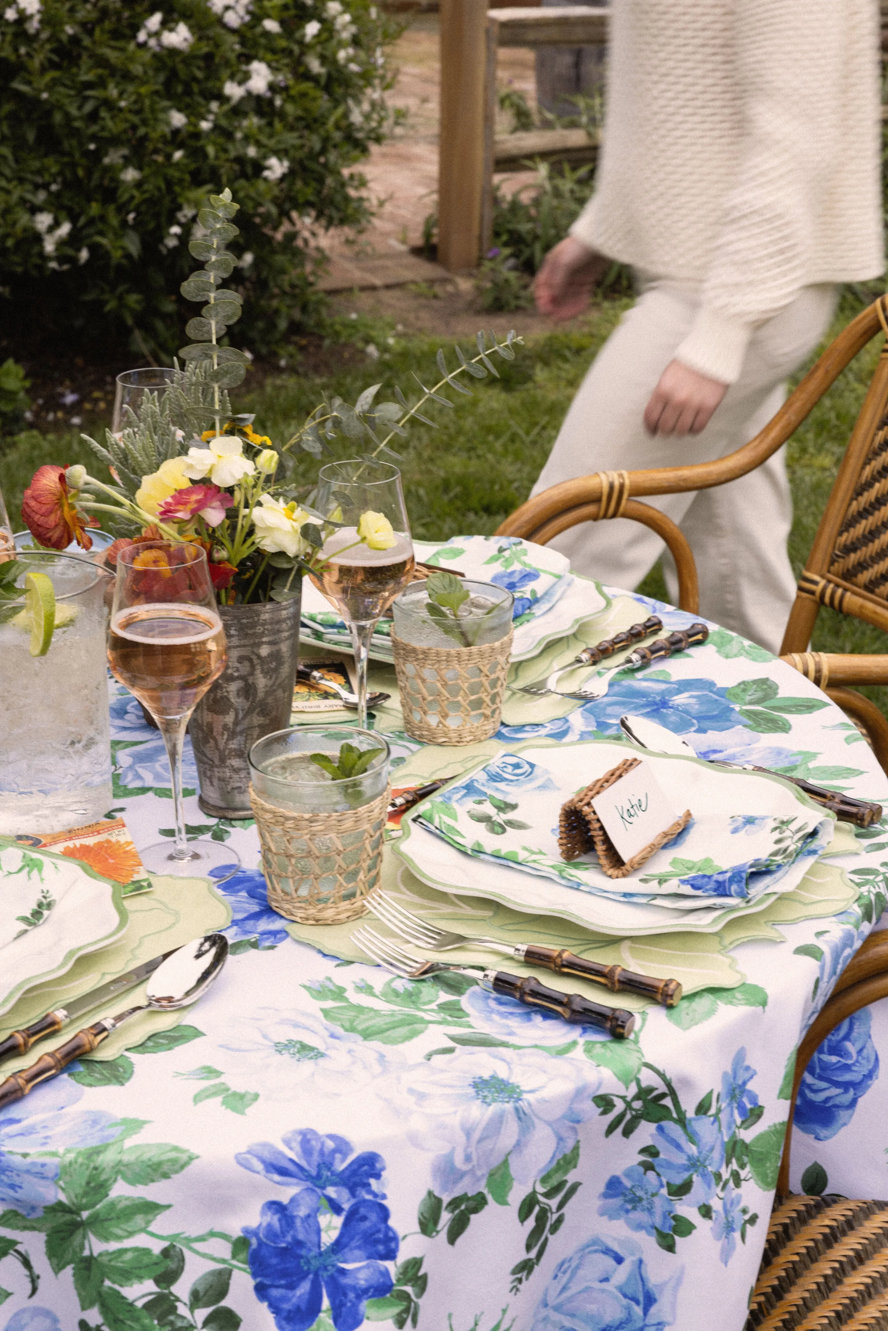 Cerulean Garden Printed Napkins Set of 4