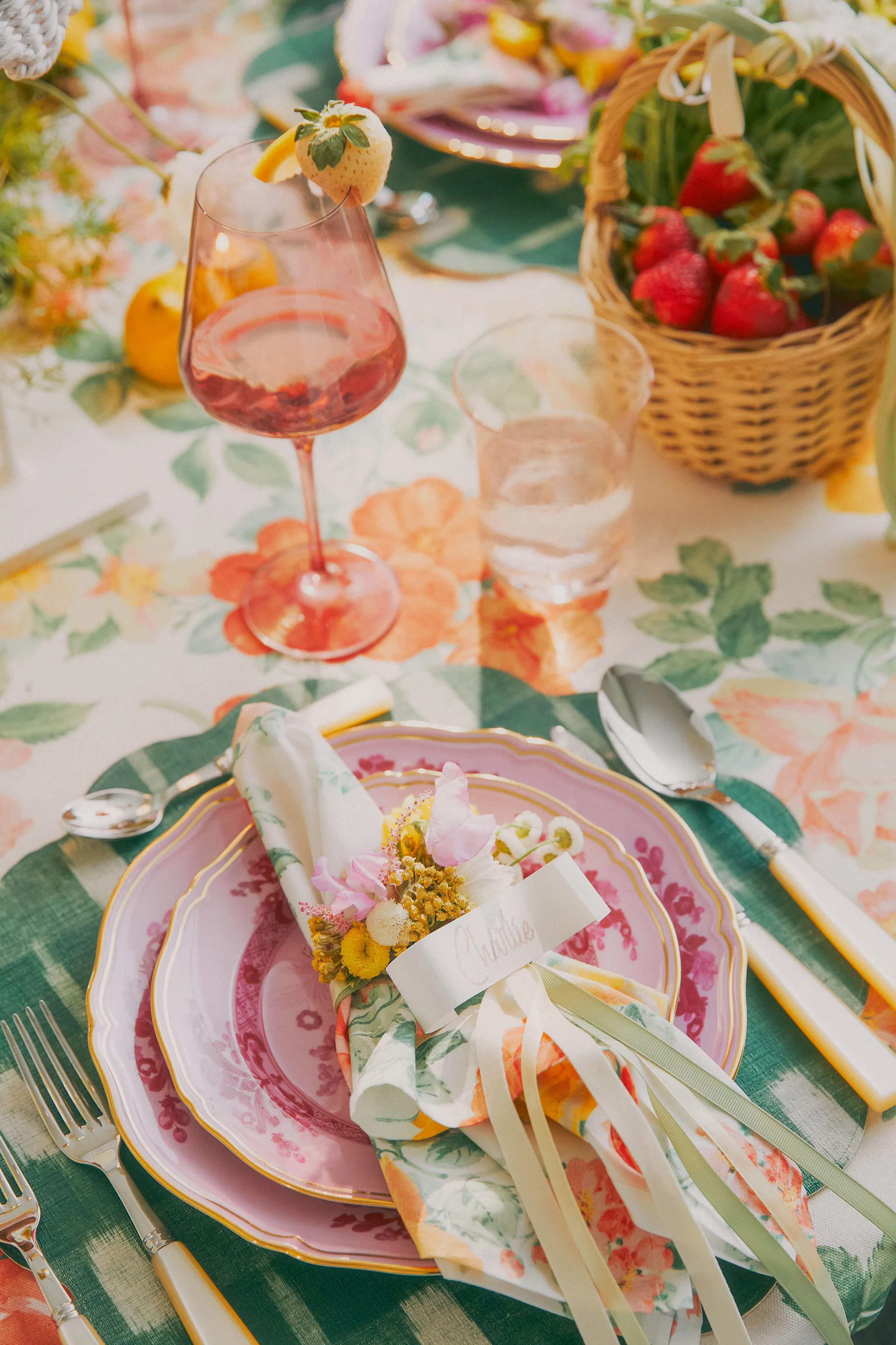 Cerulean Ikat Reversible Wipeable Placemats Set of 4