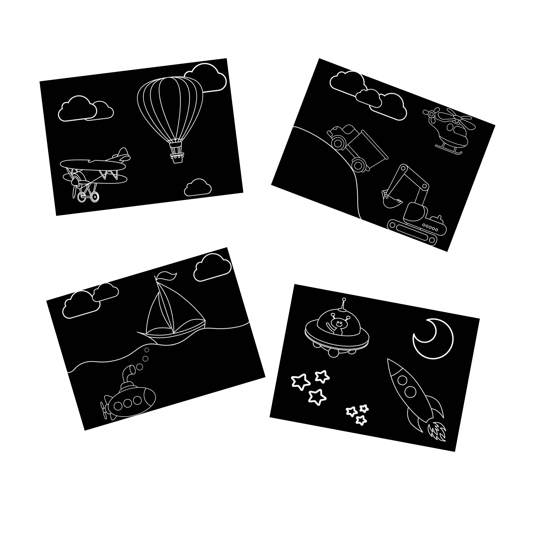 Chalkboard Travel Placemats - Set of 4