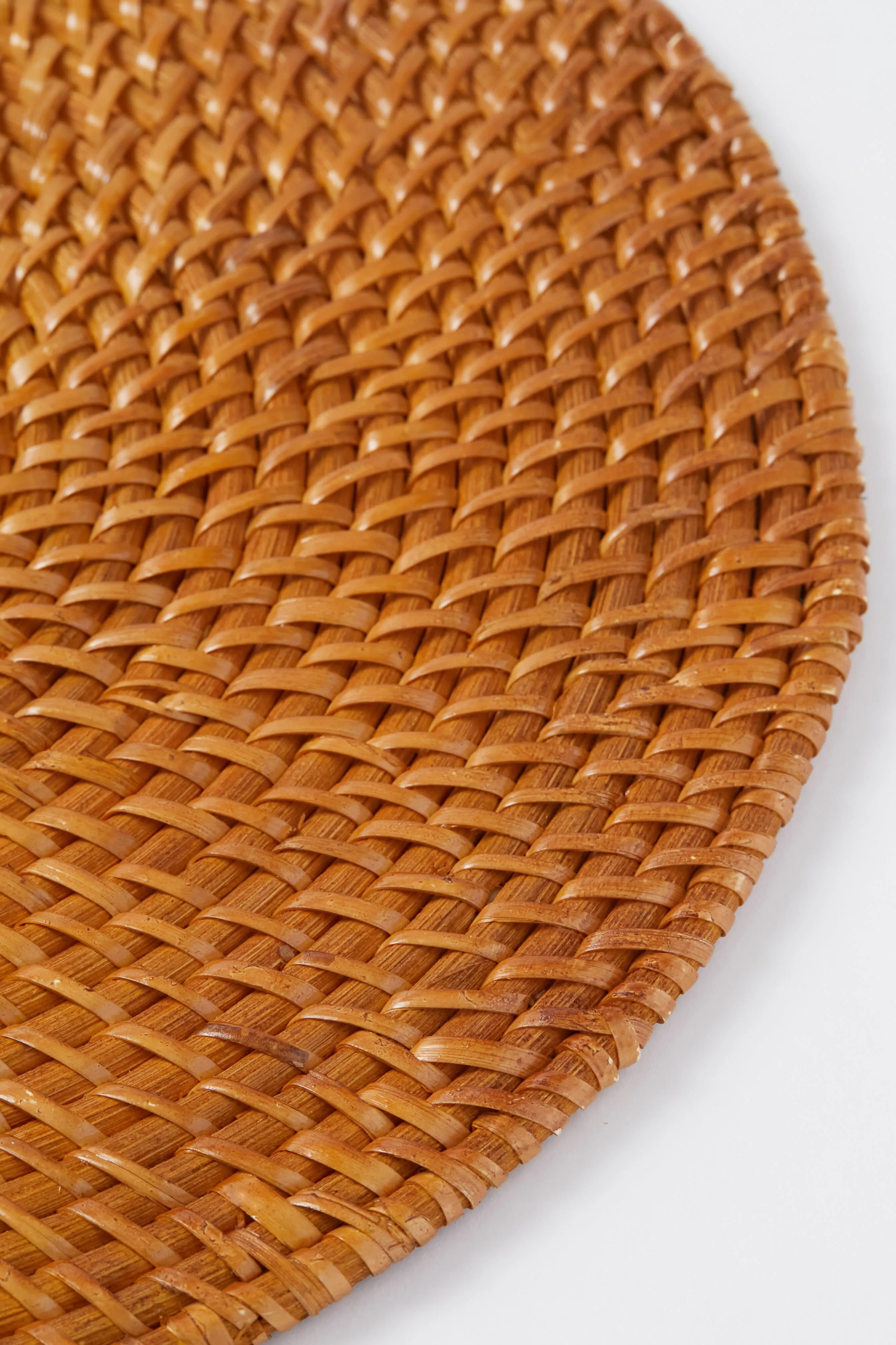 Cognac Rattan Woven Placemats (Set of 4)