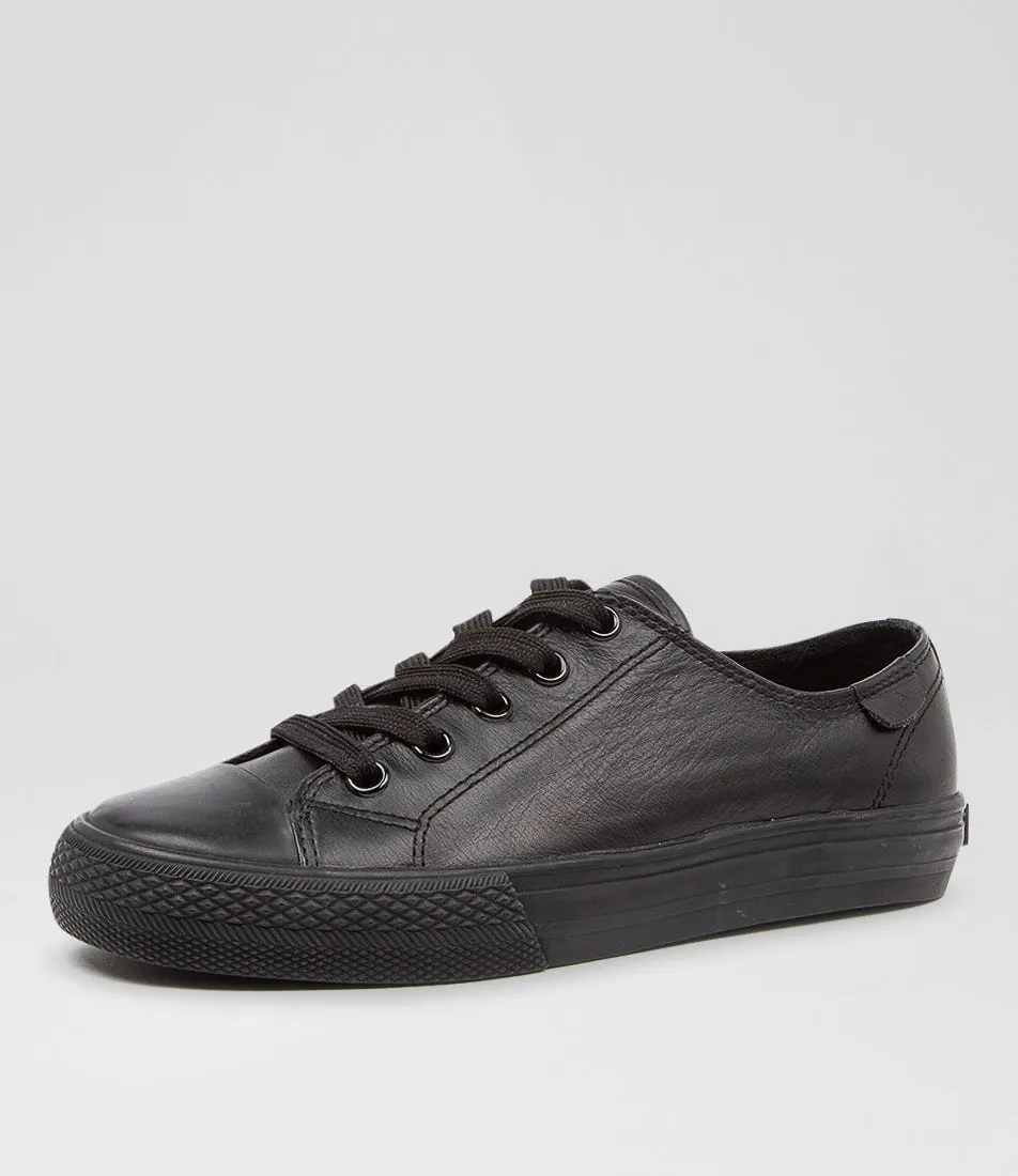 COLORADO Universe Black Leather Sneakers