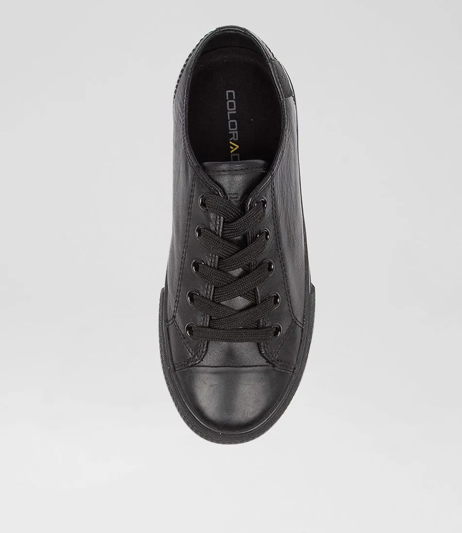 COLORADO Universe Black Leather Sneakers