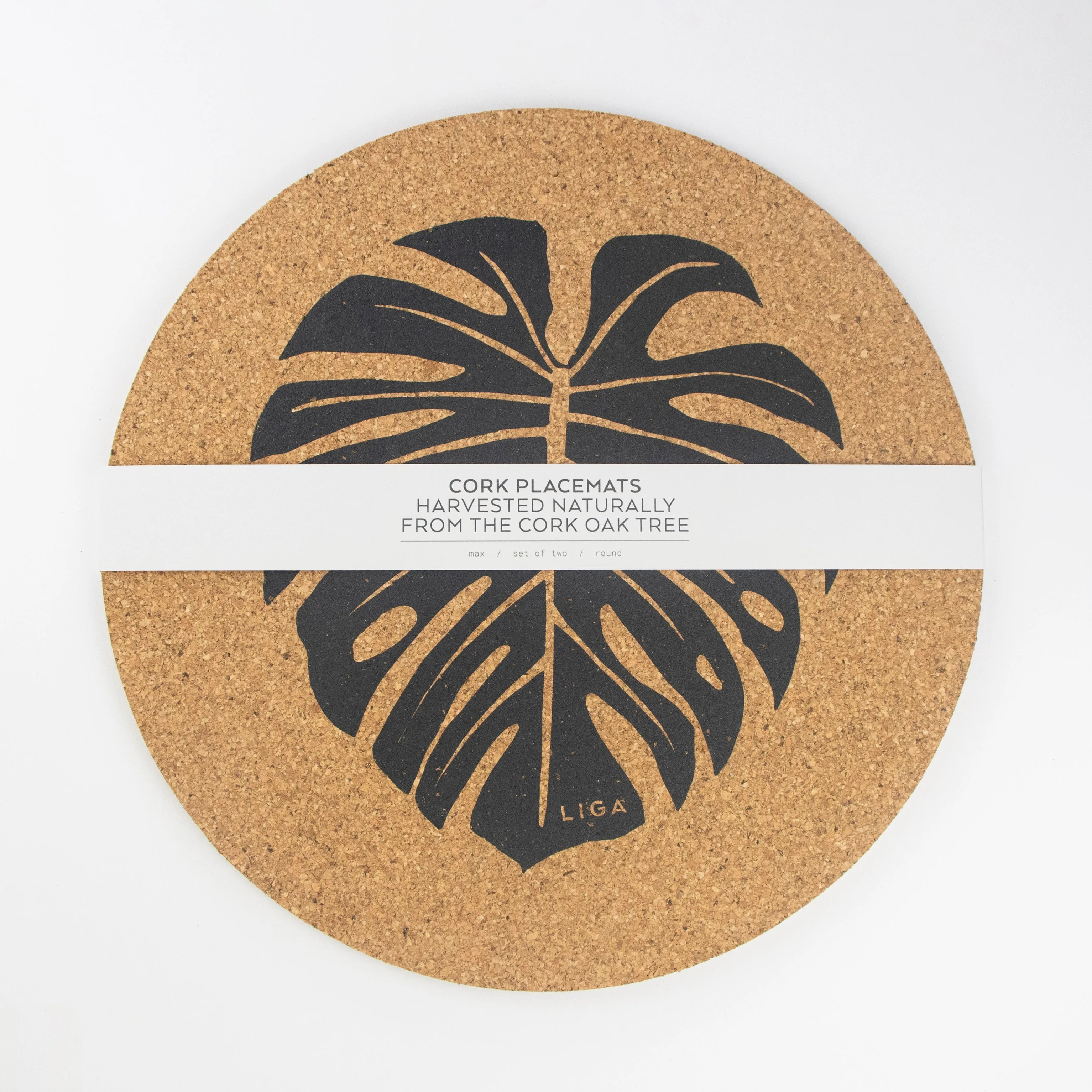 Cork Max Placemats | Monstera