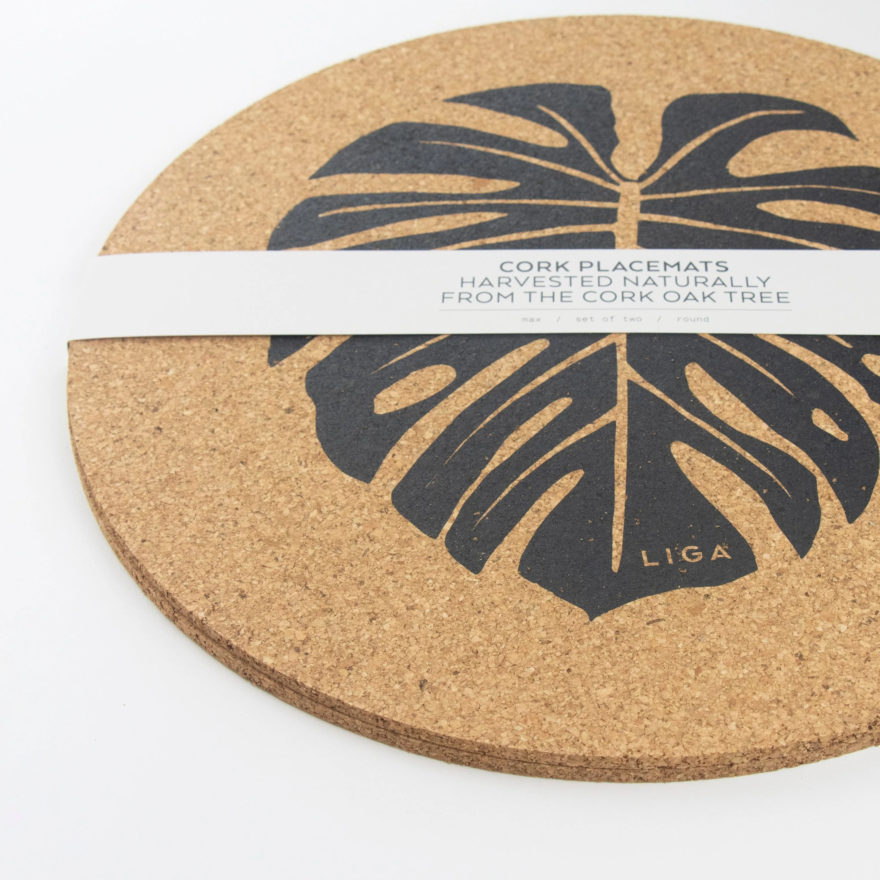 Cork Max Placemats | Monstera