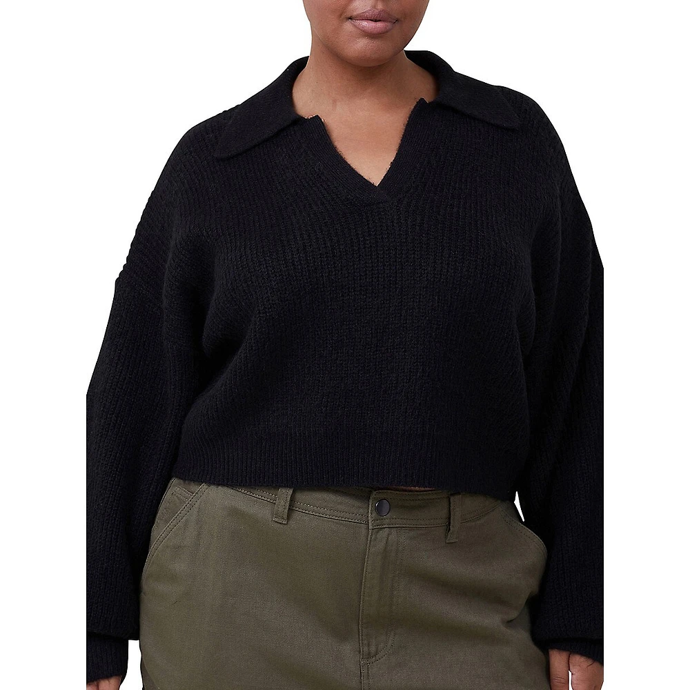 Cotton On Blondie Johnny-Collar Ribbed Pullover