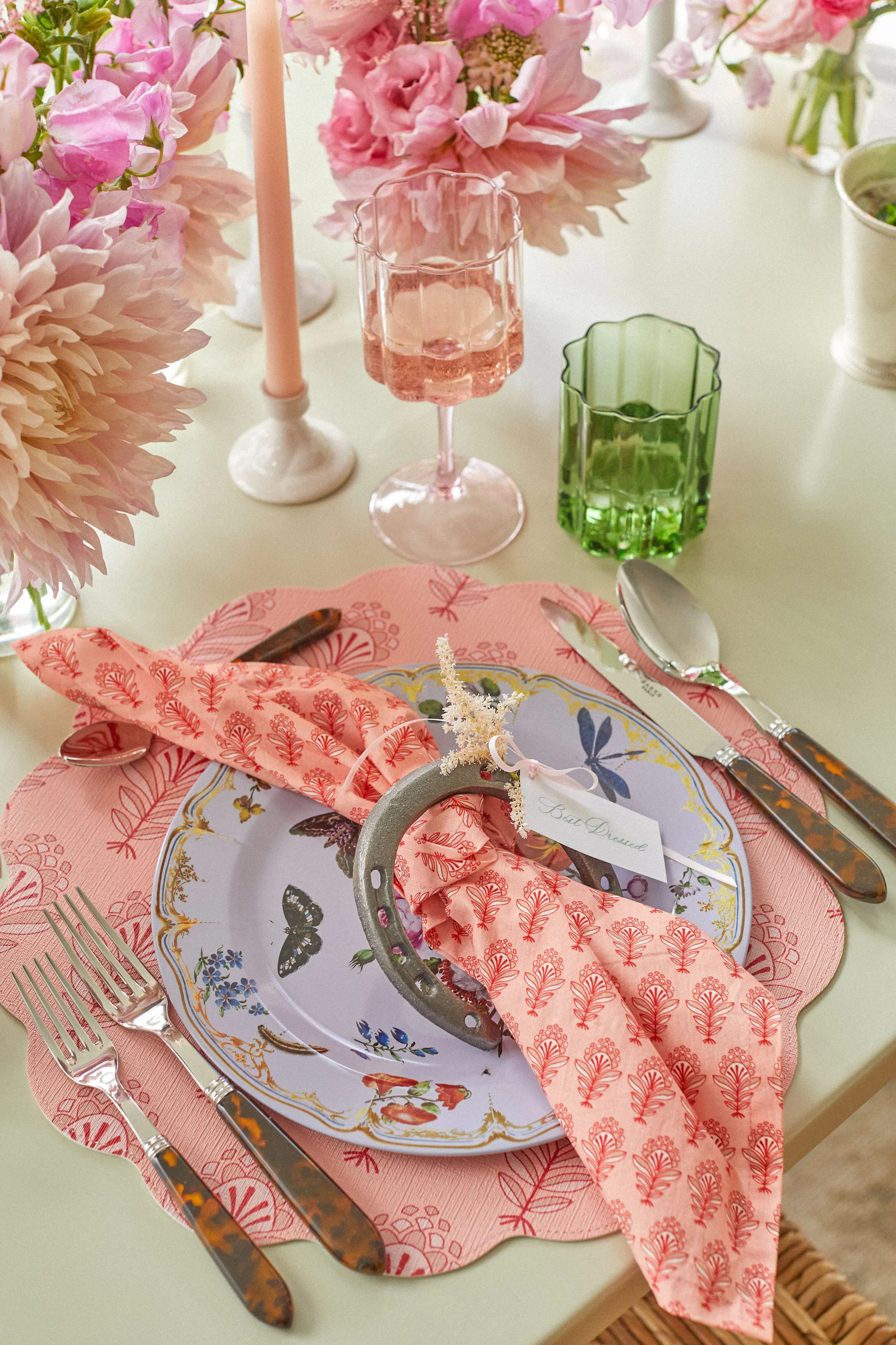 Countryside Rosebud Reversible Wipeable Placemats Set of 4