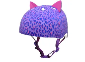 C.Preme Krash Youth Helmet - 8 Plus - Leopard Kitty-Purple