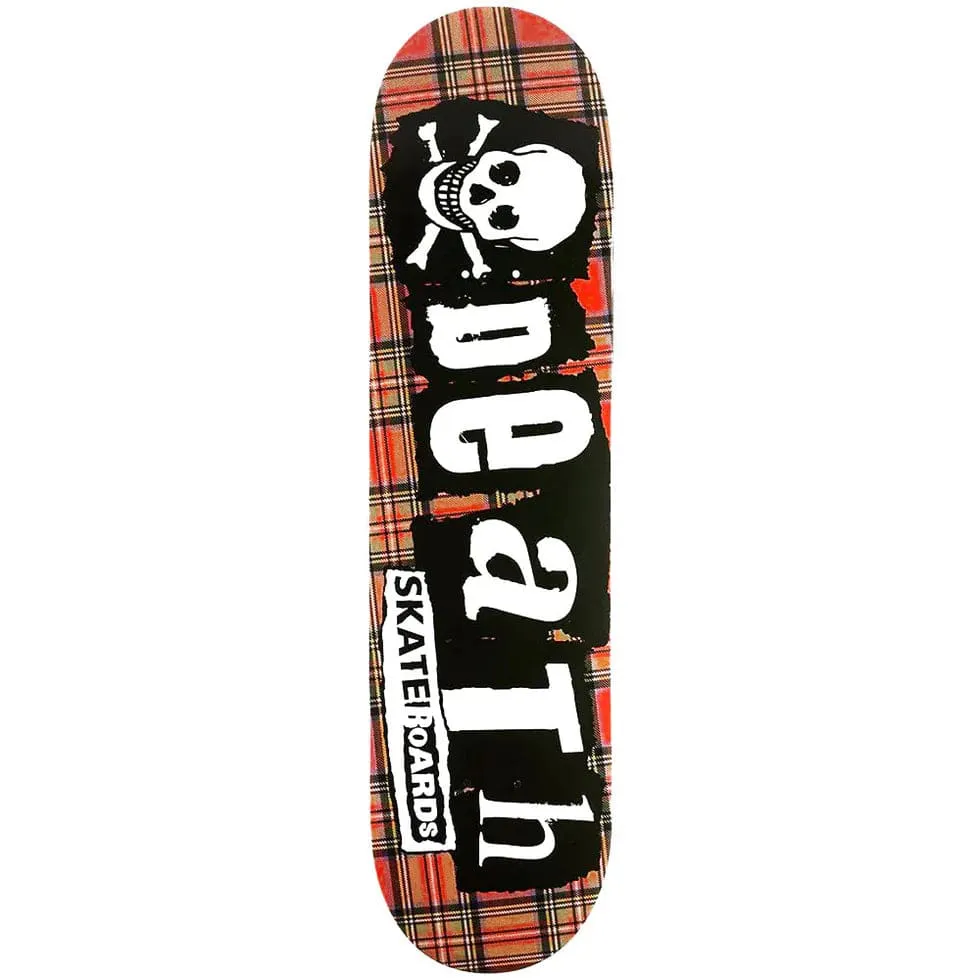 Death Skateboards 'Tartan Punk' Skateboard Deck 8.25