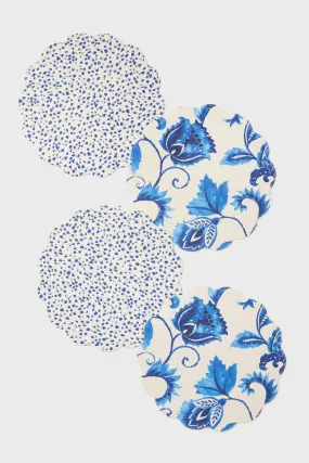 Delft Blue Reversible Wipeable Placemats Set of 4