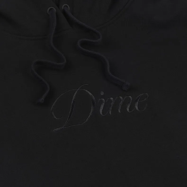 Dime Cursive Logo Pullover Hooded Sweatshirt (Black)