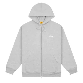 Dime Cursive Zip Hoodie Heather Gray