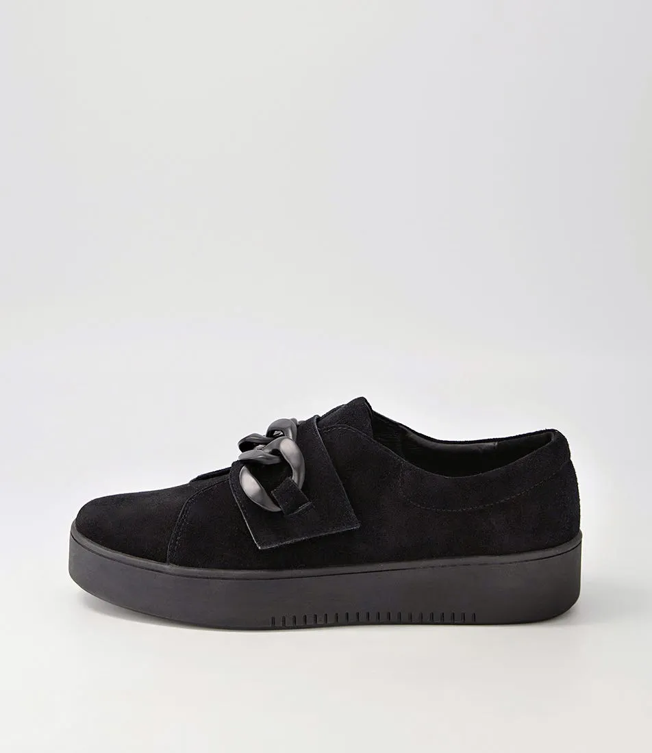 DJANGO & JULIETTE Layant Black Suede Sneakers