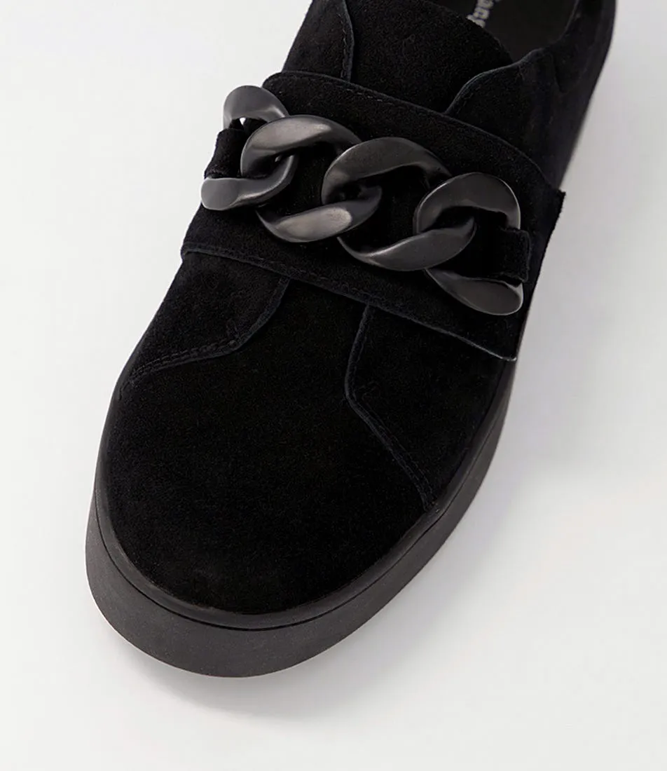 DJANGO & JULIETTE Layant Black Suede Sneakers