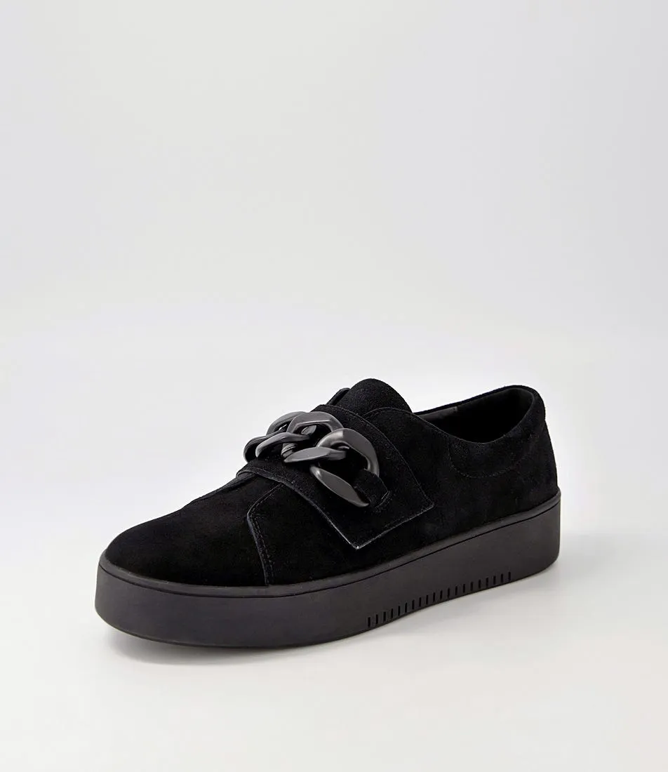 DJANGO & JULIETTE Layant Black Suede Sneakers