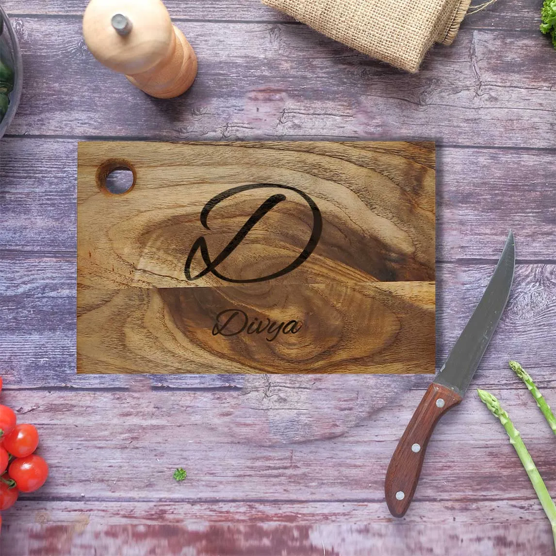 Engraved Chopping Board Wooden Vegetable Cutting Boards