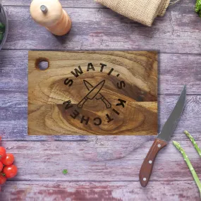 Engraved Cutting Board Wooden Vegetable Chopping Stand-Add Your Name