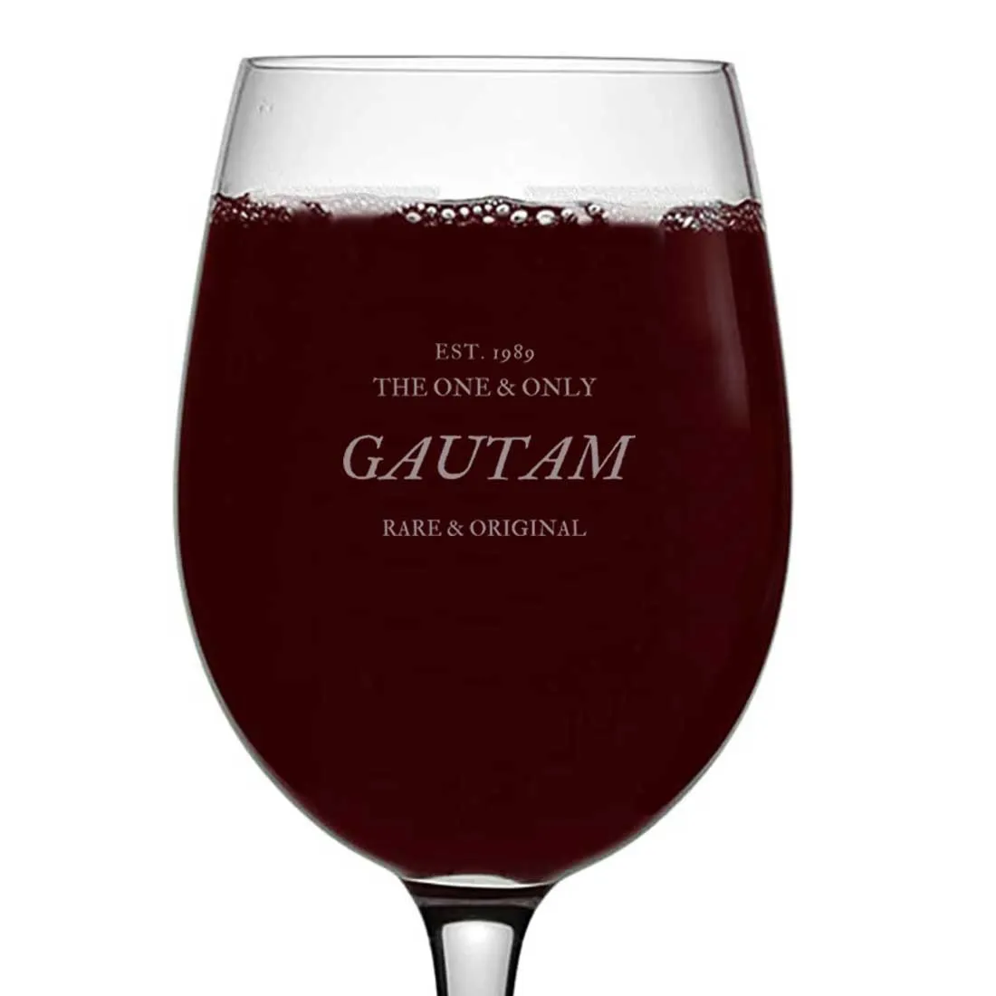 Engraved Wine Glass Personalized With Name For Men