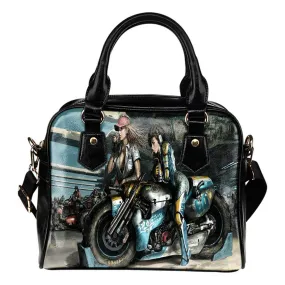 Fantasy Motorbike Leather Shoulder Bag