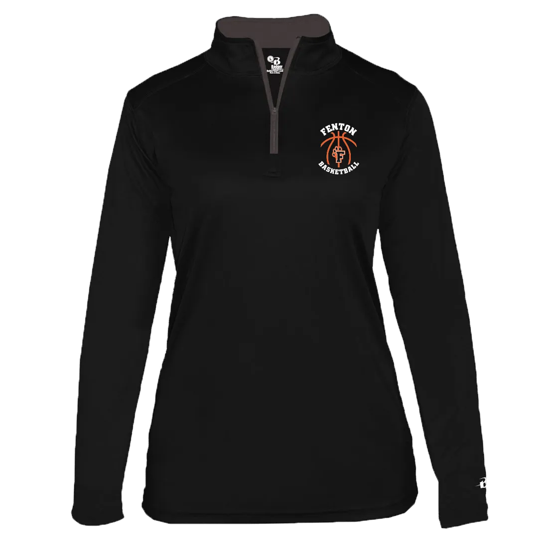 Fenton Basketball - Black - Women's 1/4 Zip Pullover