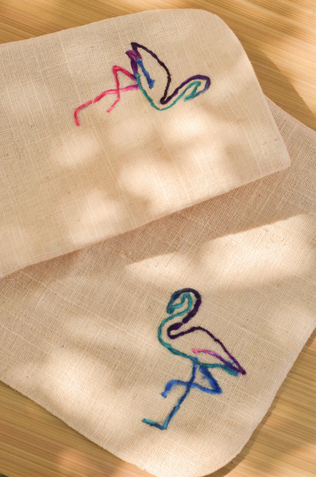 Flamigo Embroidered Placemats - Set of 2