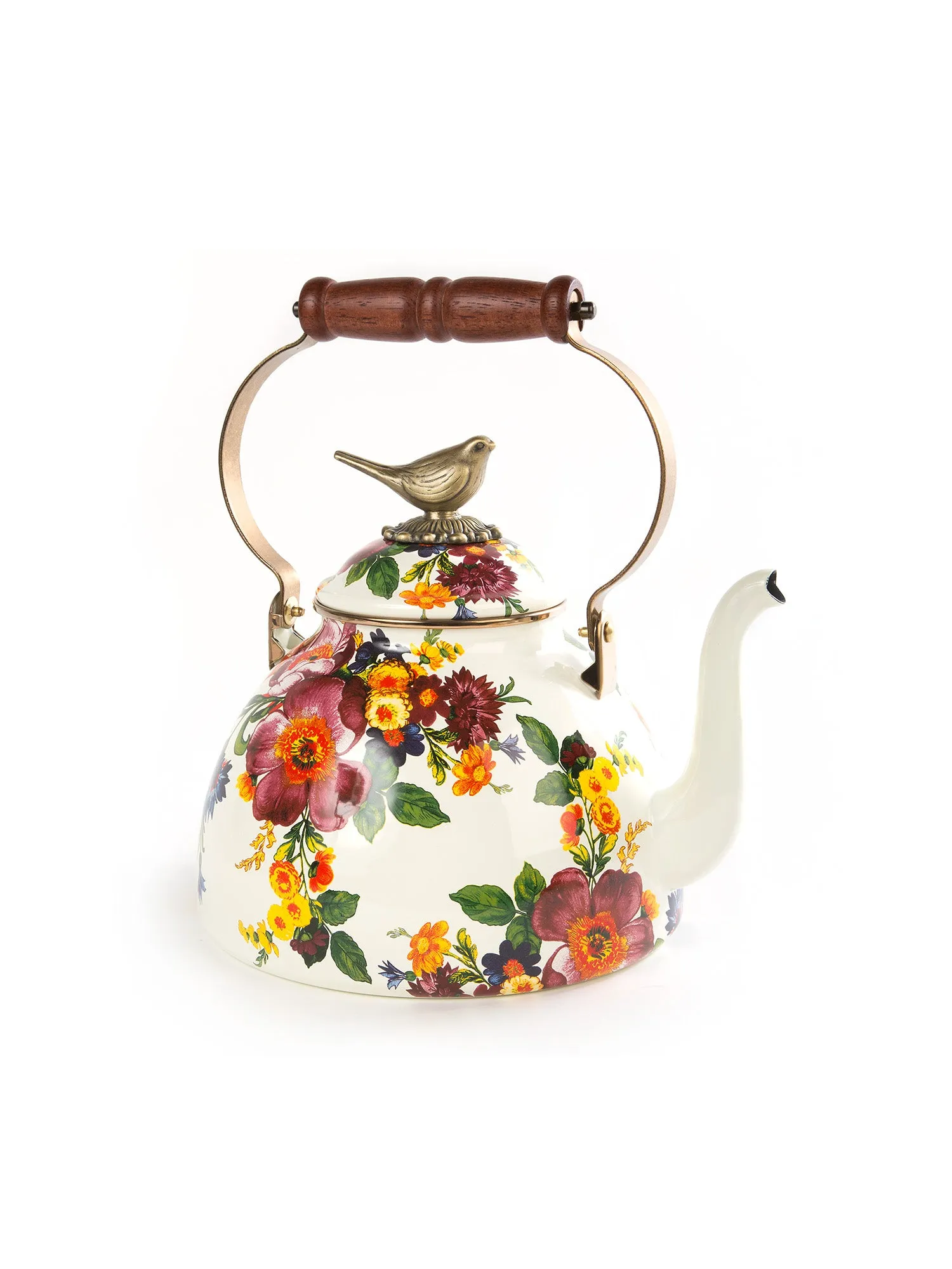 Flower Market Bird Tea Kettle