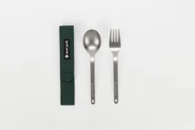 Fork & Spoon Set Titanium