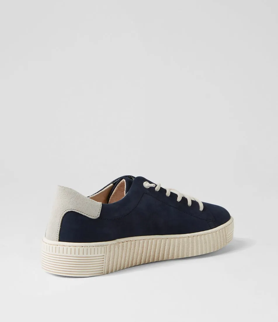 GABOR Angelique Blue Beige Nubuck Sneakers