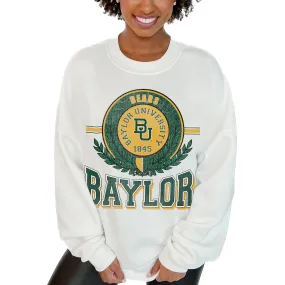 Gameday Couture  Baylor Bears Women's White Hot Shot Fleece Pullover Sweatshirt