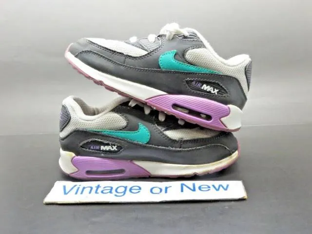 Girls Nike Air Max '90 Grey Teal Purple Running Toddler ...