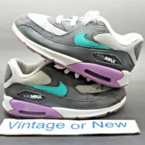 Girls Nike Air Max '90 Grey Teal Purple Running Toddler ...