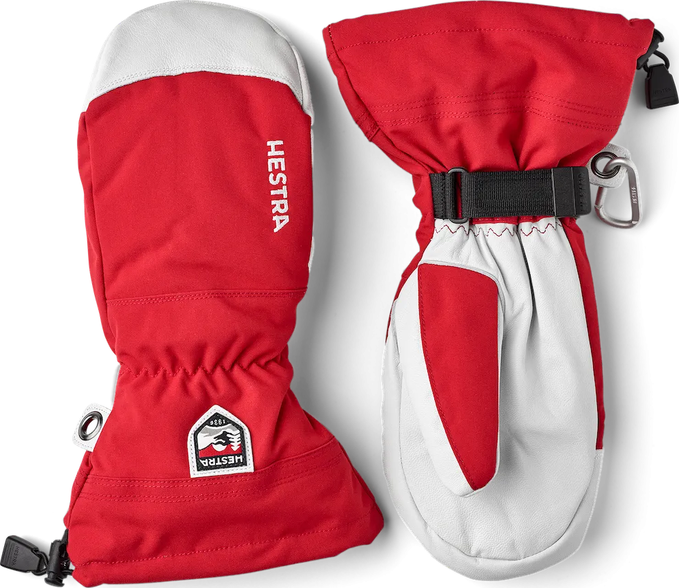 Hestra Army Leather Heli Ski Mitt Red | Buy Hestra Army Leather Heli Ski Mitt Red here | Outnorth